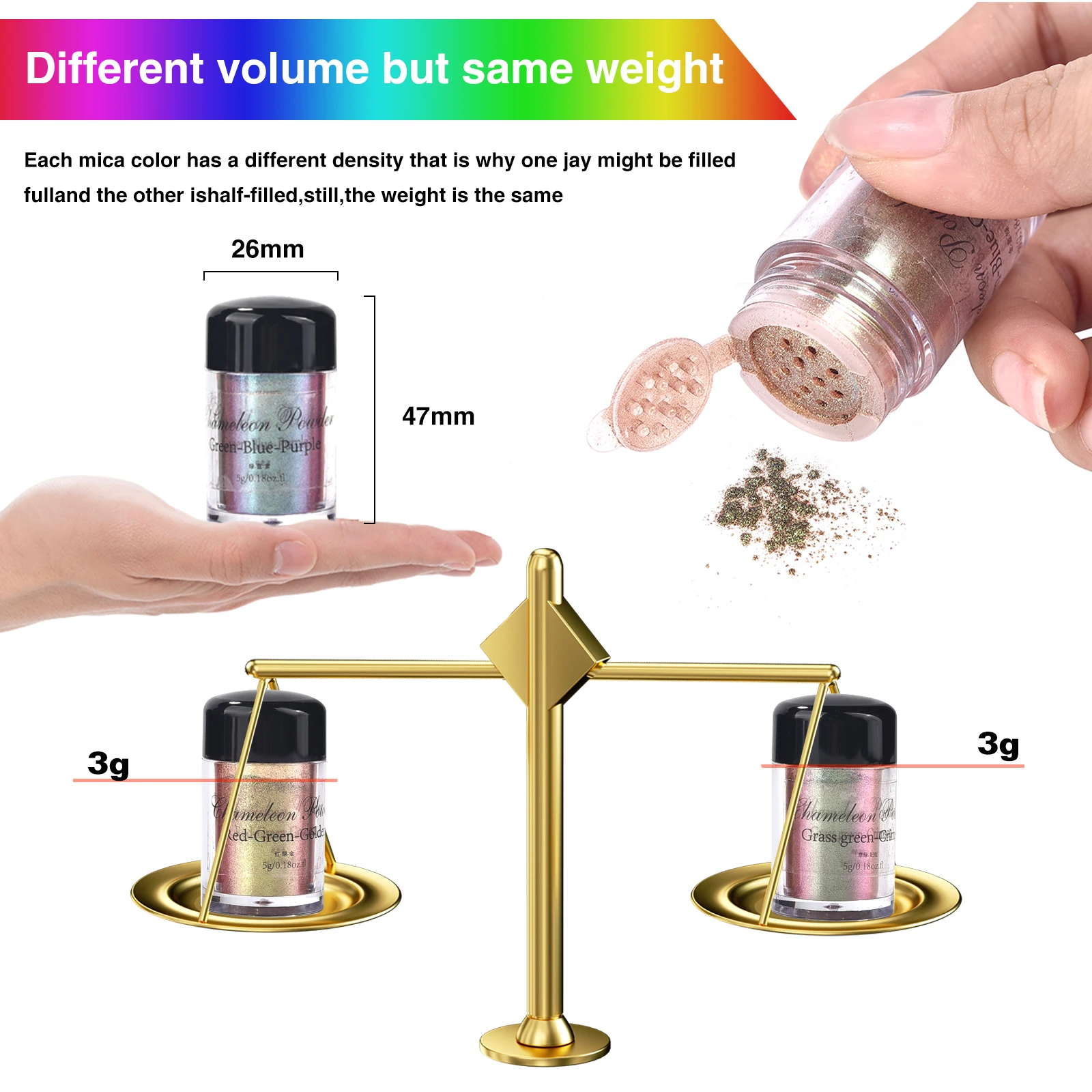 Chameleon Pearl Powder 12 Colors Nail Glitter Pigment  Aurora Colorant Powder Pearlescent Pearl Pigment Jewelry Making Tools view 6