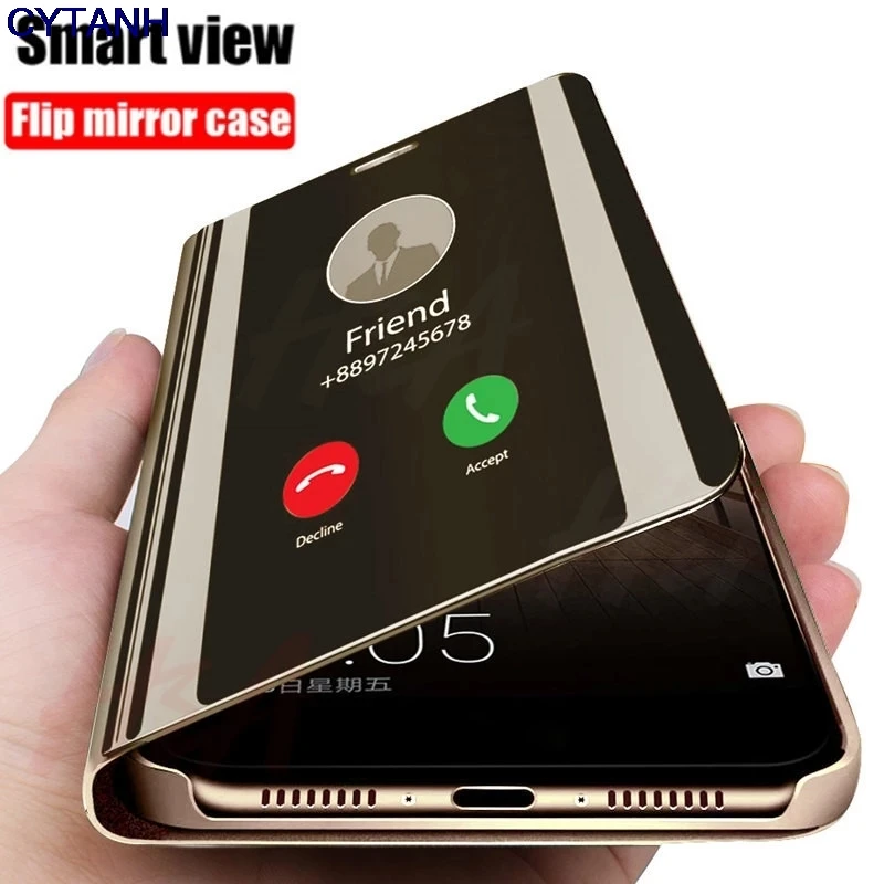 For Samsung Galaxy S26 Ultra Case Mirror Cover S26Ultra Smart View Leather Magnetic Book Stand Coque For SamsungS26 S26+ Plus 5G