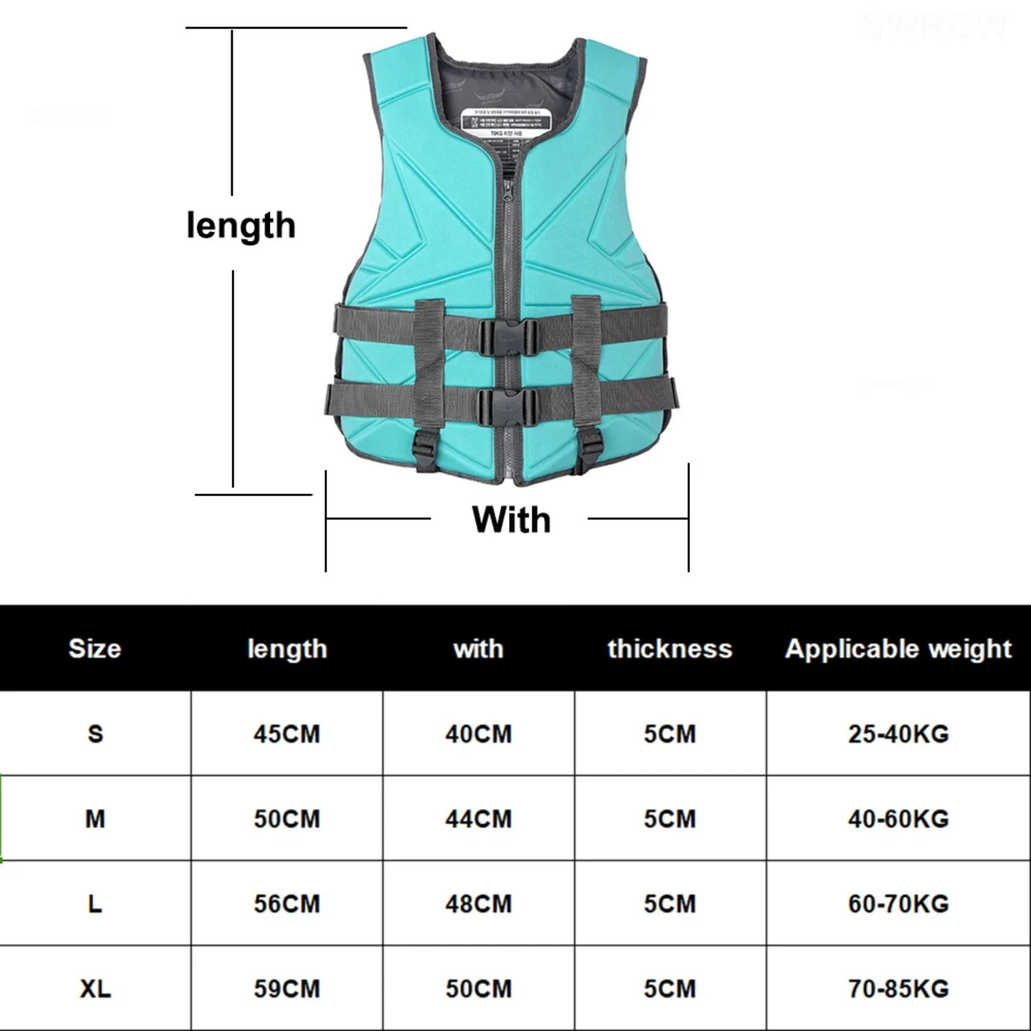 Life Jacket Adults Vest Surf Motorboats Ski Kayak Fishing Vest Wakeboard Raft Rescue Boat Drifting Life Safety Vest Swimming