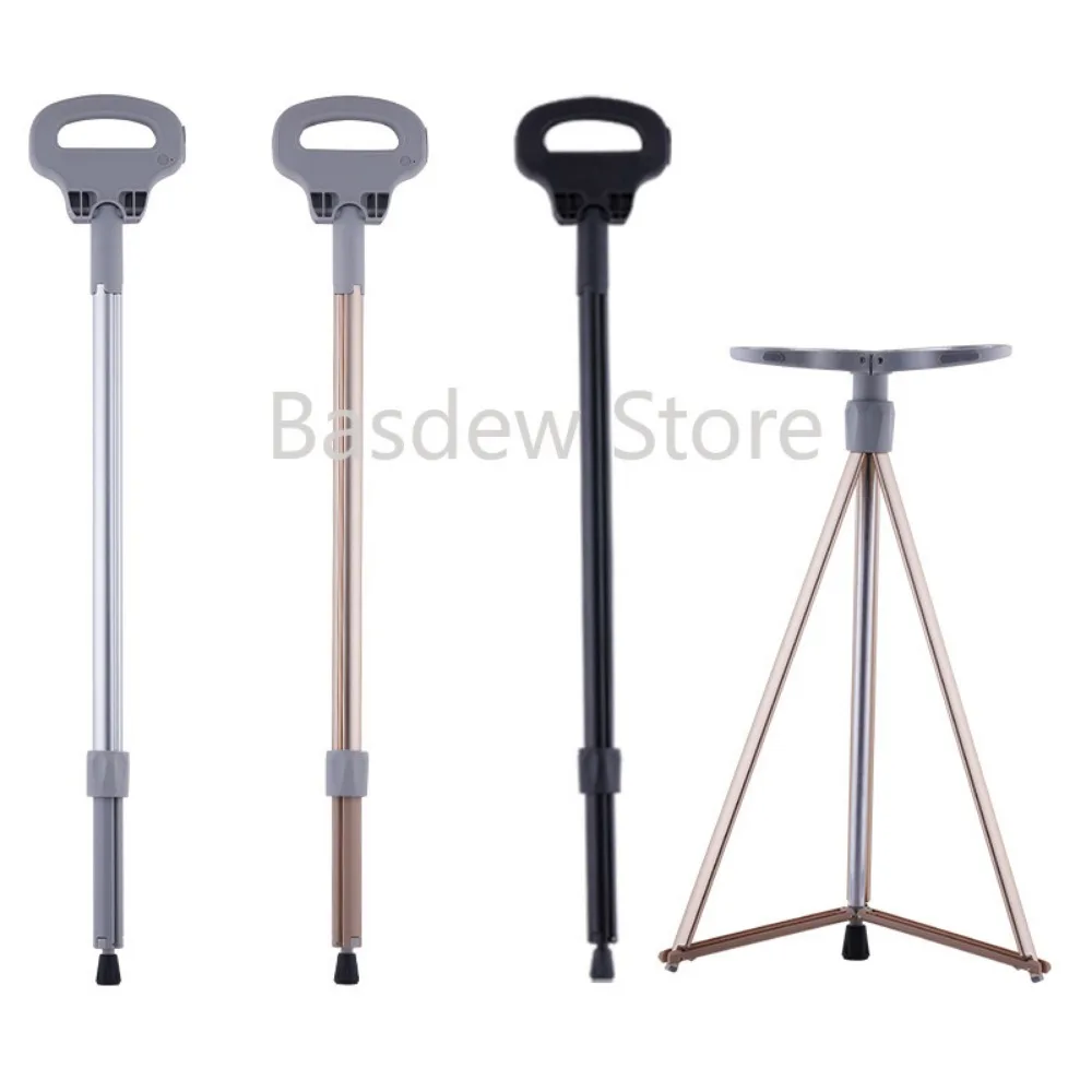 

Multifunction Trekking Poles Outdoor Folding Cane Vibration Massage Mobile Power Crutch