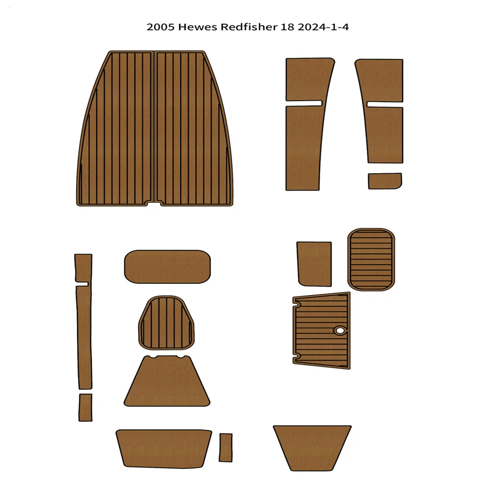 

2005 Hewes Redfisher 18 Swim Platform Cockpit Mat Boat EVA Foam Teak Floor Pad Seadek MarineMat Gatorstep Style Self Adhesive