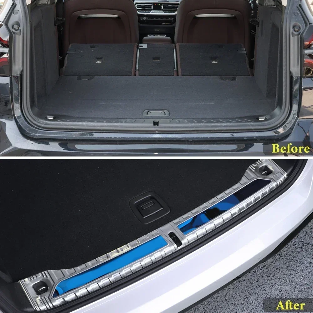 

For BMW X3 G01 2022-2023 Trunk Edge Defender Car Accessories Stainless Rear Fender Protector Sill Cover Decoration Trunk Bumper