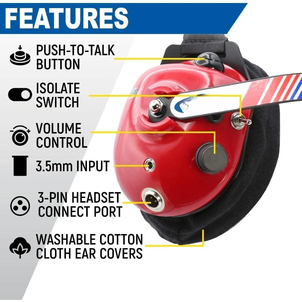 Linkable Headsets for Racing Fans Noise Cancelling Headphones for Two Way Radio Scanner-Best Promotion
