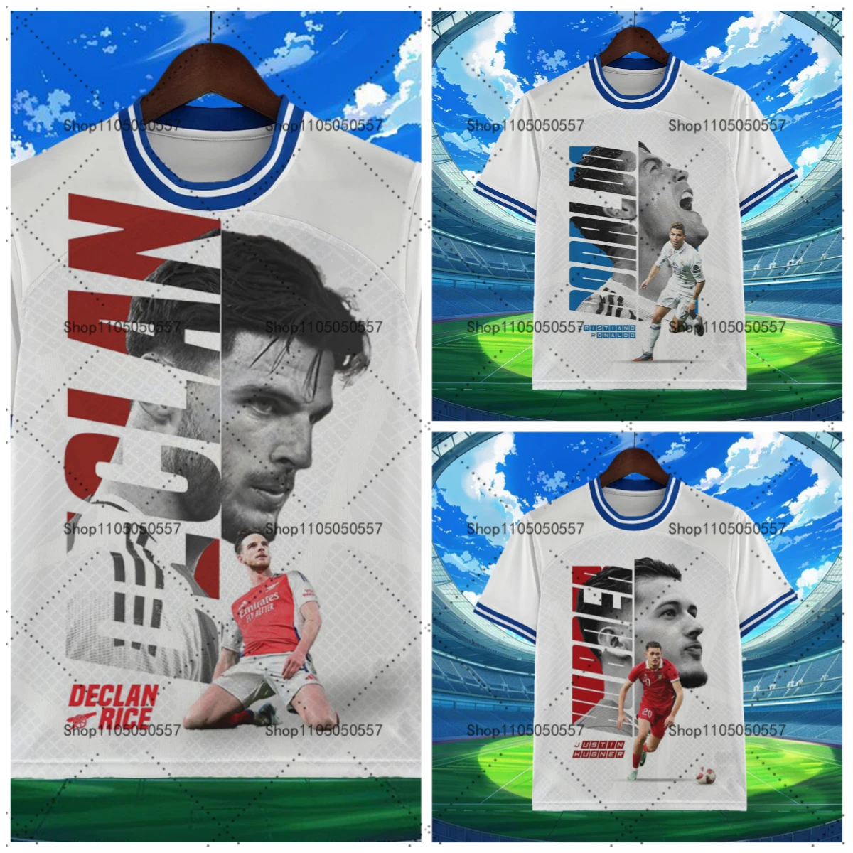 

Football Shirts with Star Athlete Graphics - Garnacho, Bellingham, Ronaldo Prints for Sports Lovers