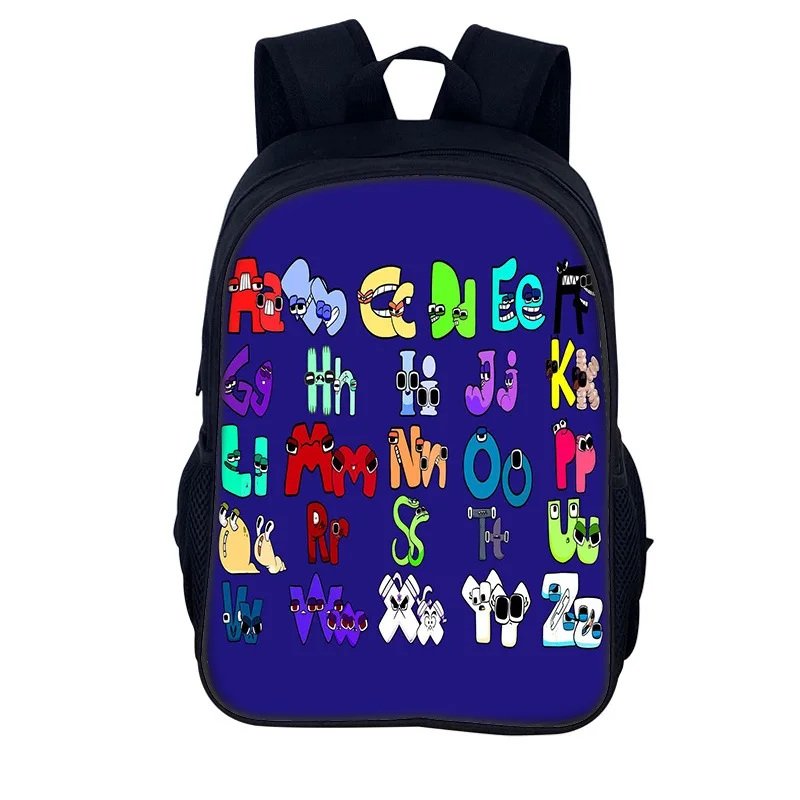 Game Alphabet Lore Backpack Boys Girls Kindergarten Bag Cartoon Latter Print Kids Backpacks Softback Schoolbag Toddler Back Pack