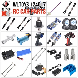 WLtoys XK 1/12 124017 RC Car Spare Parts Digital Servo Charger Differential Cup Shock Absorber Remote Control Tire Motor Shell
