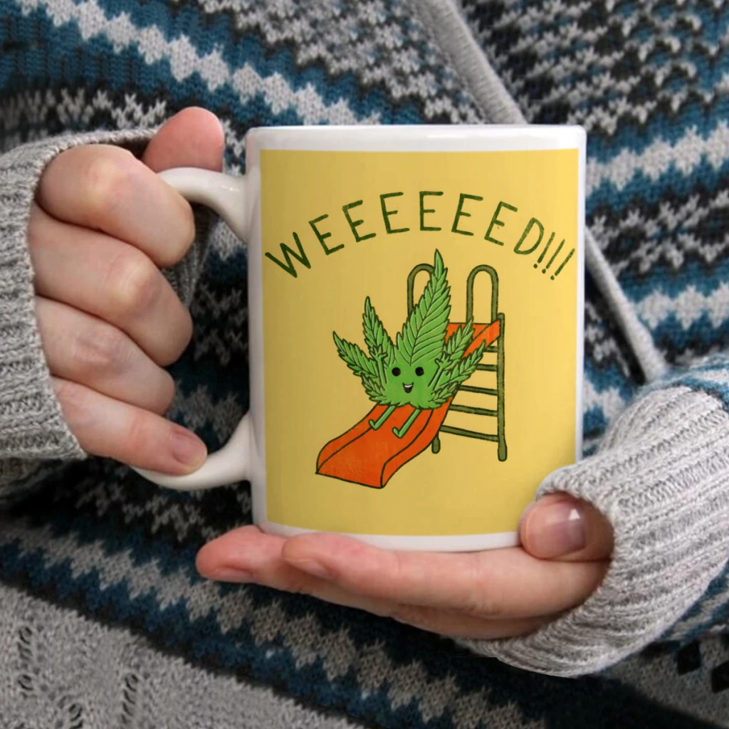 

WeeeeeedCoffee Mug Tea Cup 11oz Coffee Cup Funny Birthday Ceramic Mug Personalized Cup