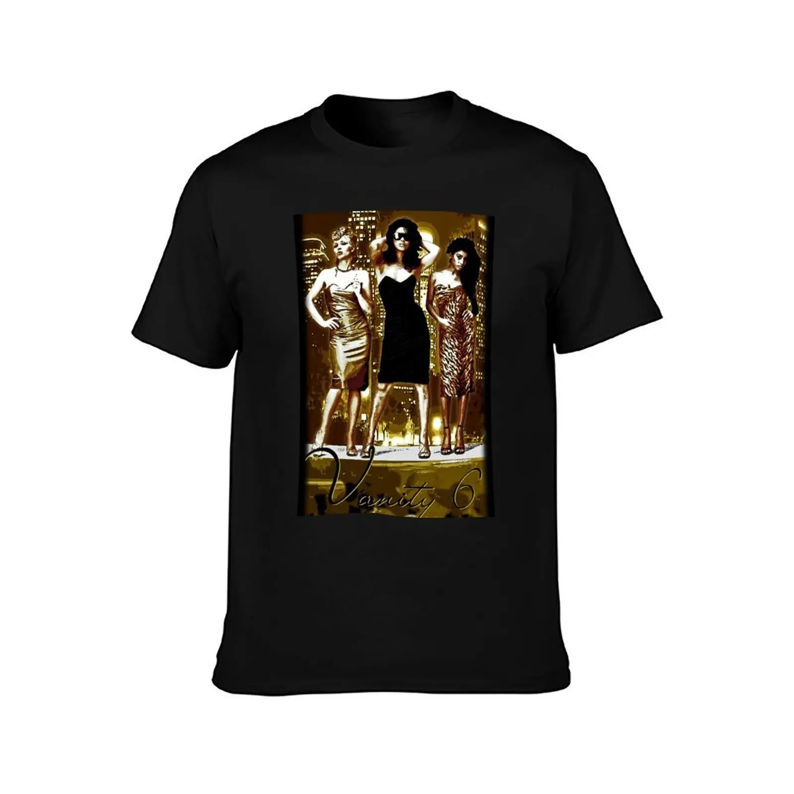 Vanity 6 Poster T-Shirt, Summer Casual Cotton Tee, Oversized Streetwear Tops, Vintage Graphic Print, Loose Fit Short Sleeve