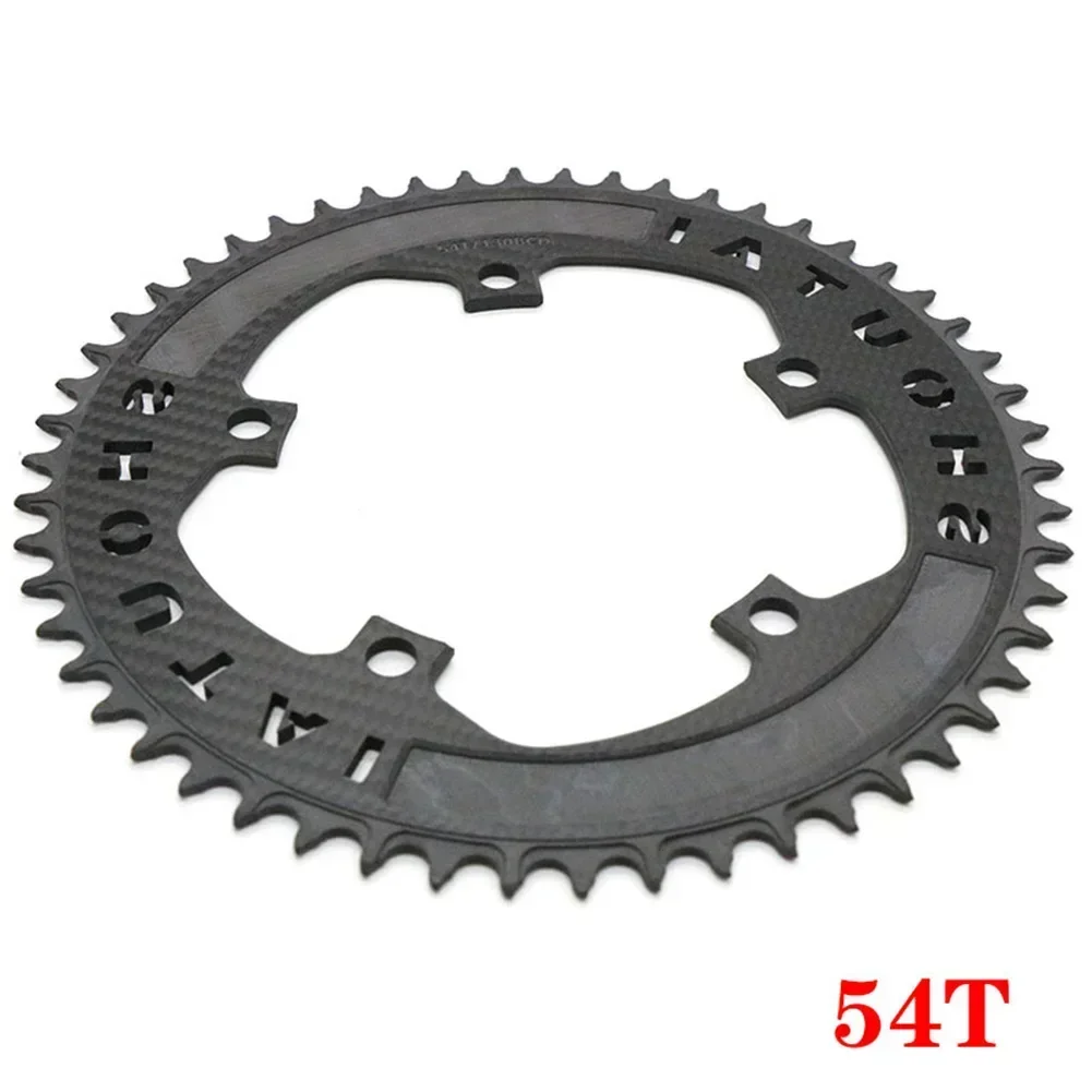 Road Bike Ultra Lightweight Carbon Fiber Chain FOR Brompton 50/52/54/56T BCD130mm Carbon Fiber Chainring Bicycle Accessories