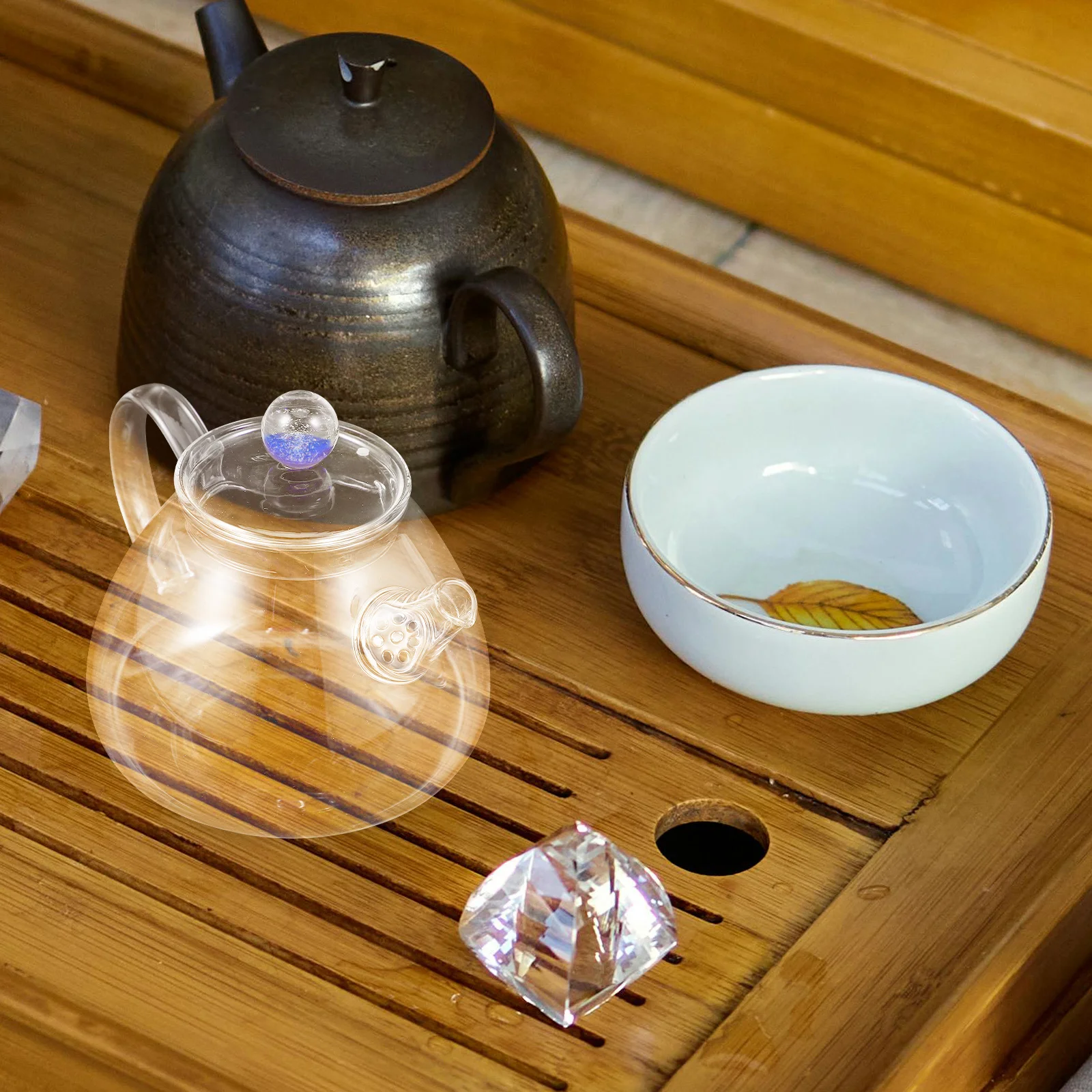 

Glass Tea Pot 250ml Clear Glass Teapot Small Size Comfortable Handle Safe Office Home Use Teapot Tea Kettle