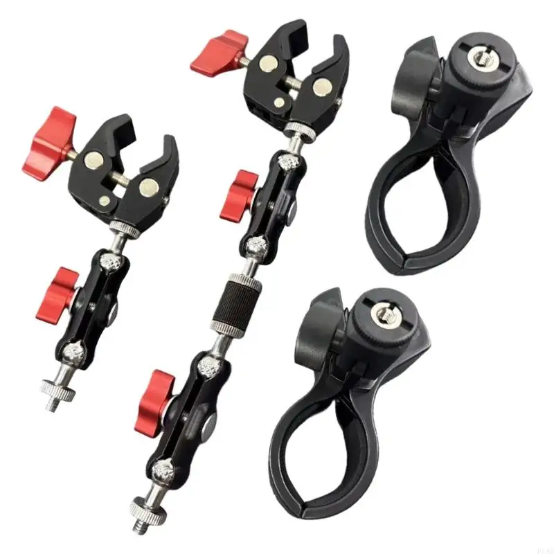 360 Degree Rotatable Metal Microphones Stand Clip Adjustable For Studio Recording And Live Streaming F19E