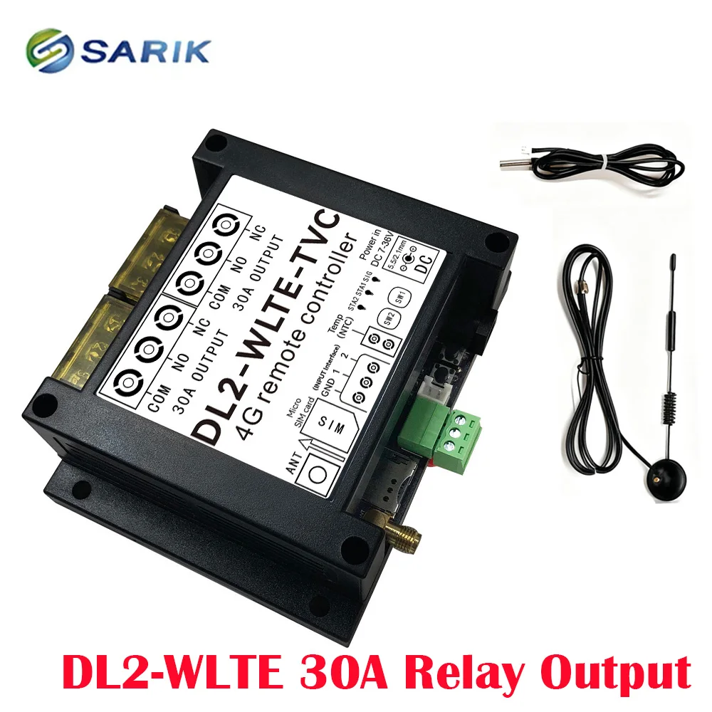 

Smart Controller 4G LTE DL2-WLTE-T&TVC 2 CH APP Remote Control 30A Port Relay Output Relay Switch Power Failure Alarm Optional