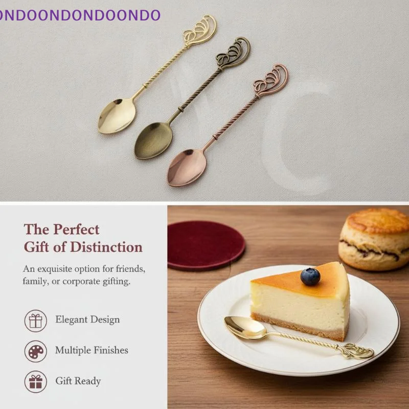 New Vintage Alloy Coffee Spoon Elegant Tableware Mirror Polished High Quality Stirring Spoons