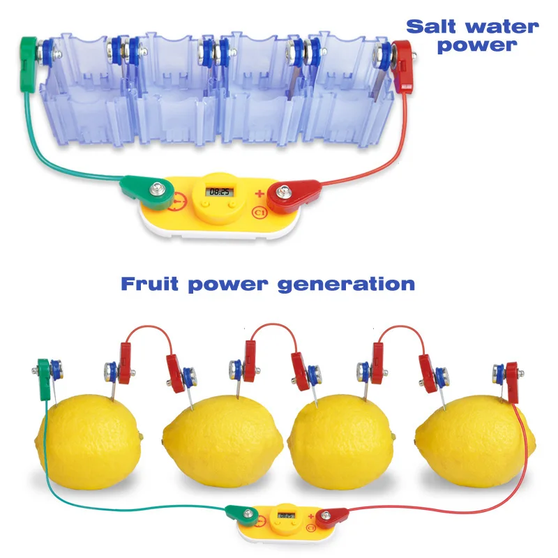 Kids Montessori Toy Fruit Potato Dry Battery Educational Science Toys for Children Technology Experiment Teaching Aids STEM Kit