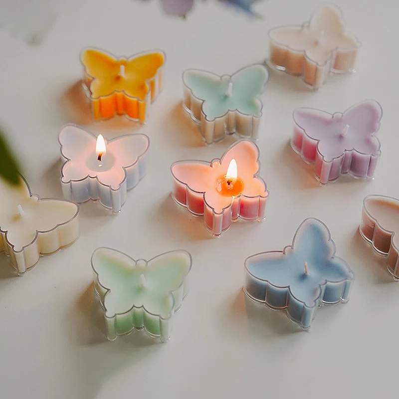 1pc Butterfly Christmas Tree Shape Scented Candles Home Fragrance Candle Aromatherapy Candles for Photo Prop Birthday Home Decor