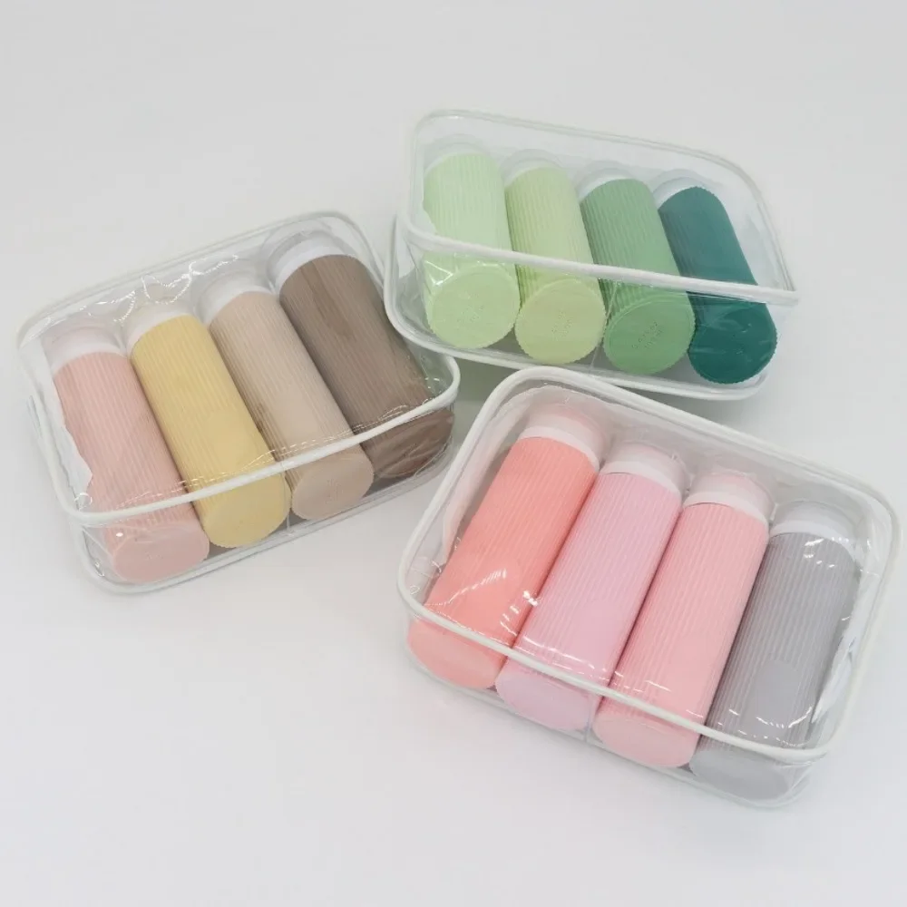 

4pcs 100ML Silicone Travel Bottles Accessories Portable BPA Free Leak Proof Squeezable Size Containers Travel Essentials Sets