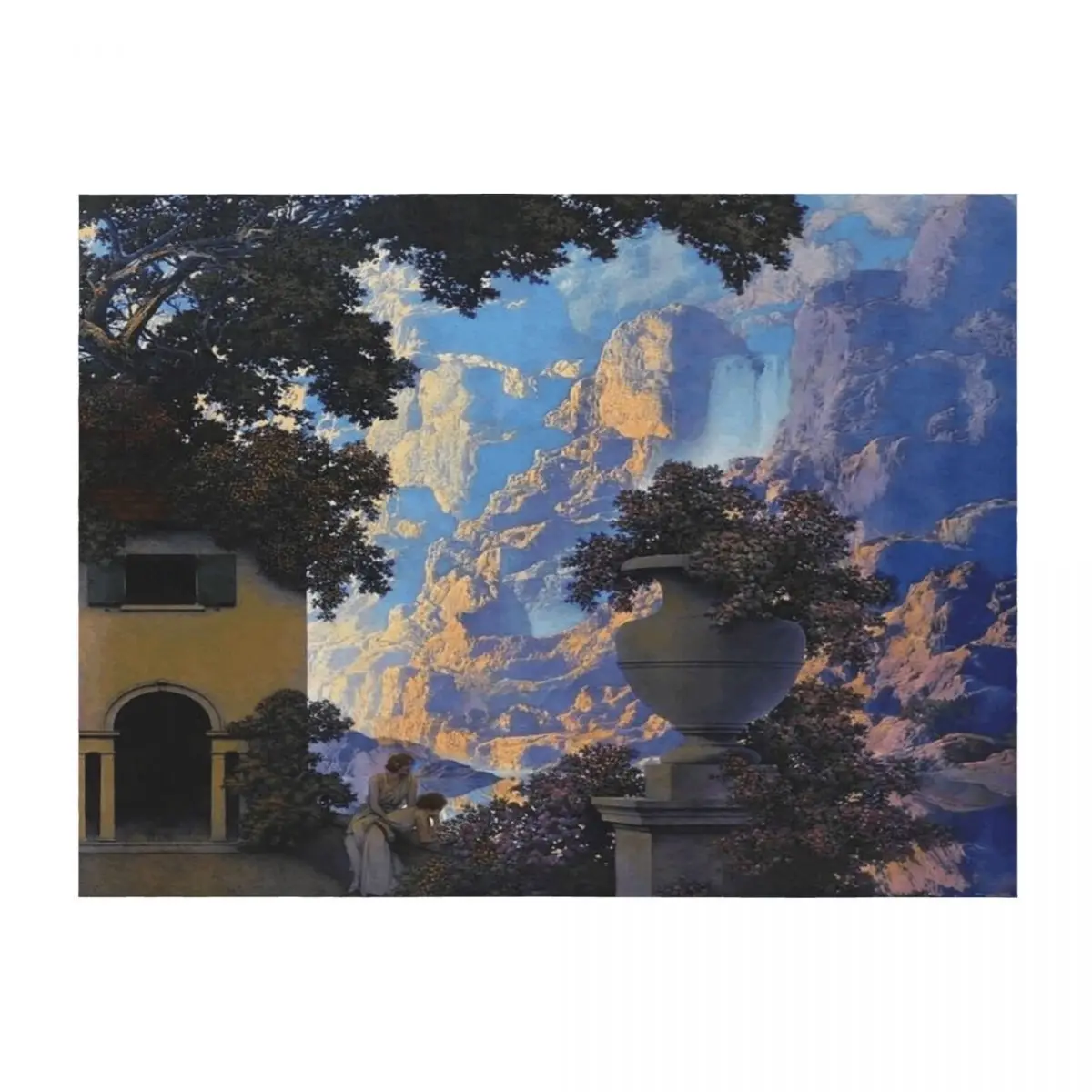 

Sunrise (1933) - Maxfield Parrish Throw Blanket heavy to sleep Plush Soft Plush Plaid valentine gift ideas Blankets