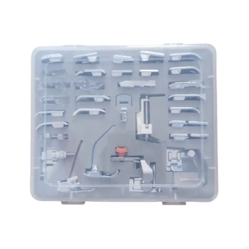 

J1HF 32pcs Sewing Machine Accessories Needlework Tool Comprehensive Sewing Presser Foot for Beginners and Professionals