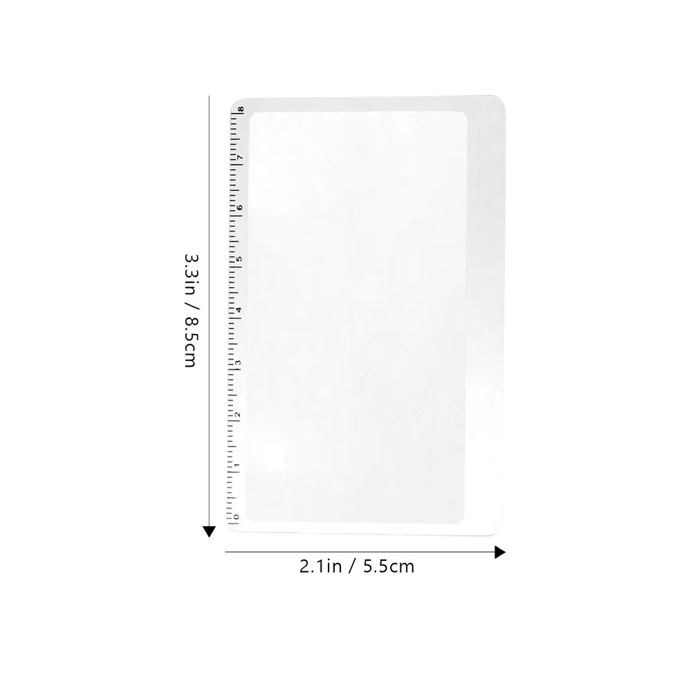 12 Pcs Credit Card Magnifying Glass Magnifier Bookmark Reading Equipment Pvc Ruler