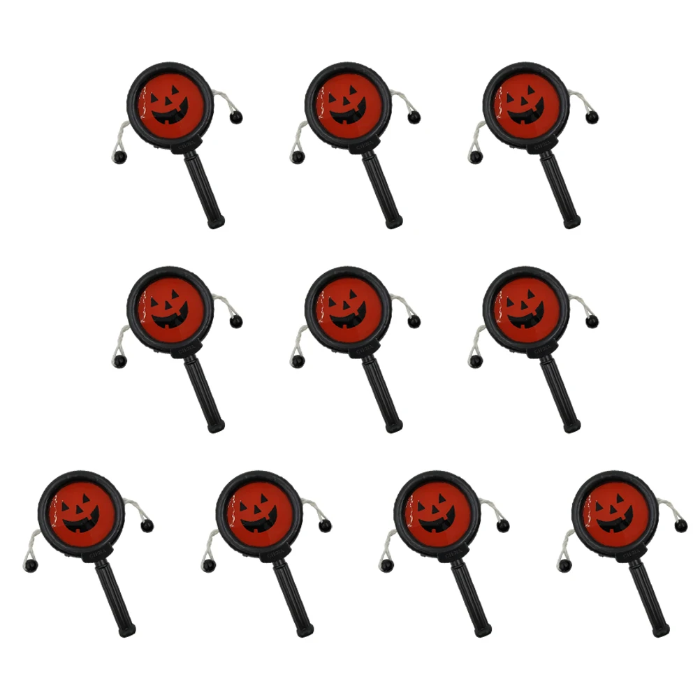 10 ชิ้นฟักทอง Rattle ฮาโลวีนกลองจีนแบบดั้งเดิมของเล่นเขย่าสําหรับทารกพรหม