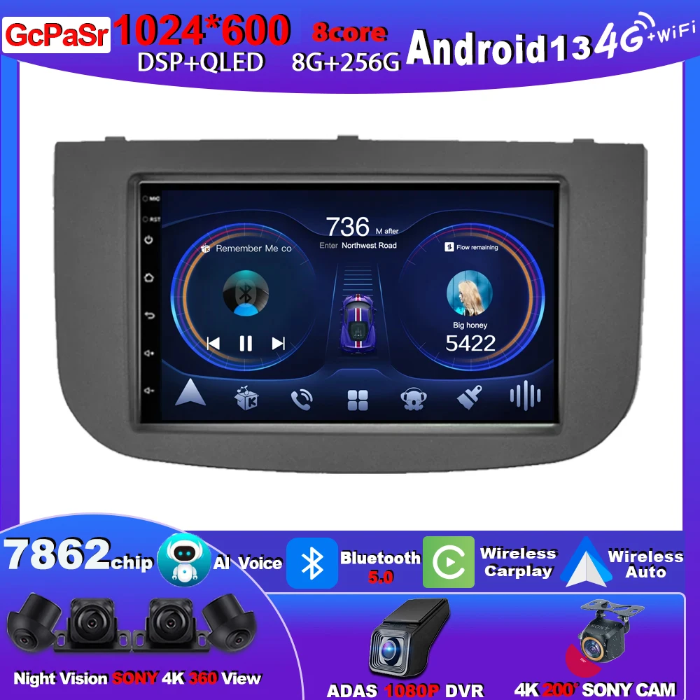 

7 Inch Car Radio Android Carplay For MITSUBISHI COLT Z30/Z30G/Z3B/Z3V 2007 - 2012 Multimedia Player Navigation 5G Wifi Display