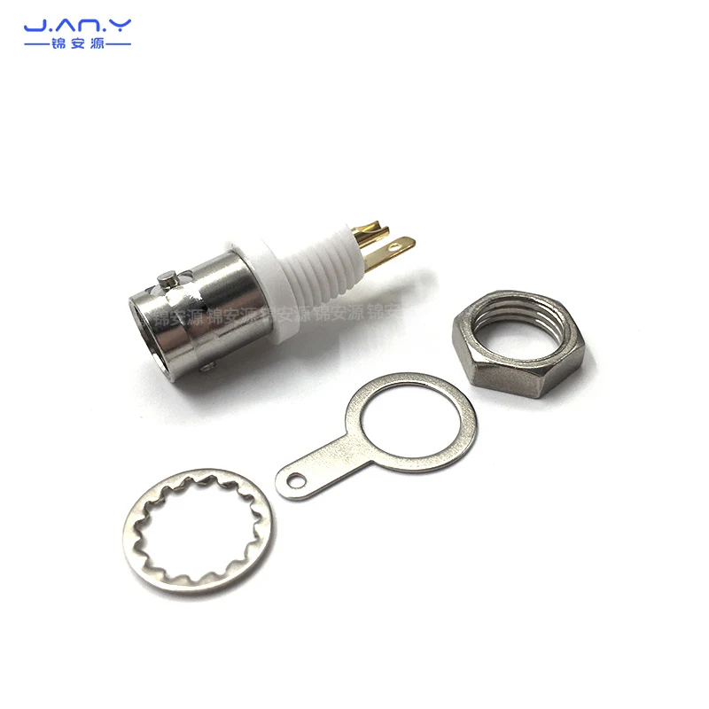 1 piece BNC female base welding wire type high temperature resistant bnc-ky panel connector Q9 female coaxial video socket