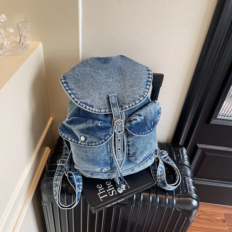 

2025 Fashion New Super Cool Denim Backpacks Large Capacity High Quality Popularity Stylish Design Backpacks for Women Hot Trendy