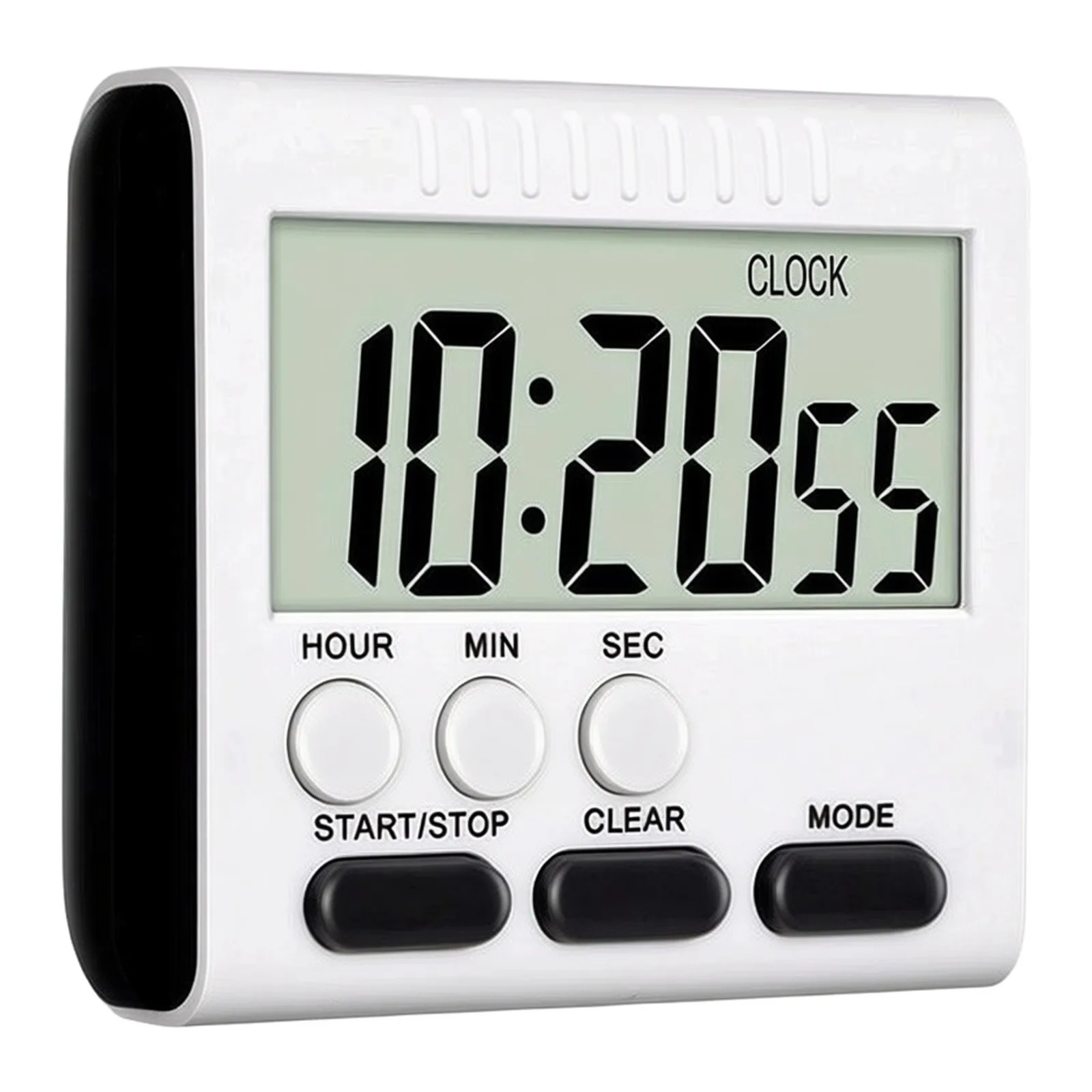 LCD Digital- Timer Alarm Count Up Down 24Hour Kitchen Cooking Reminder With Stand Magnet Hanging Mount Plastic Gadget