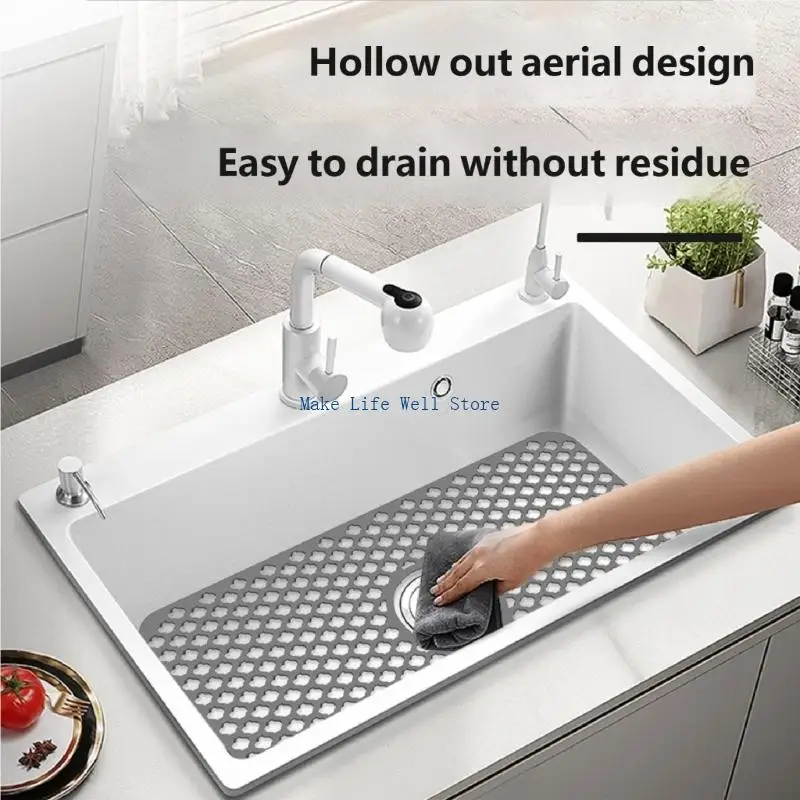 

Hollow Insulated Kitchen Sink Mat Heat Resistant Dishes Drying Mats Enduring