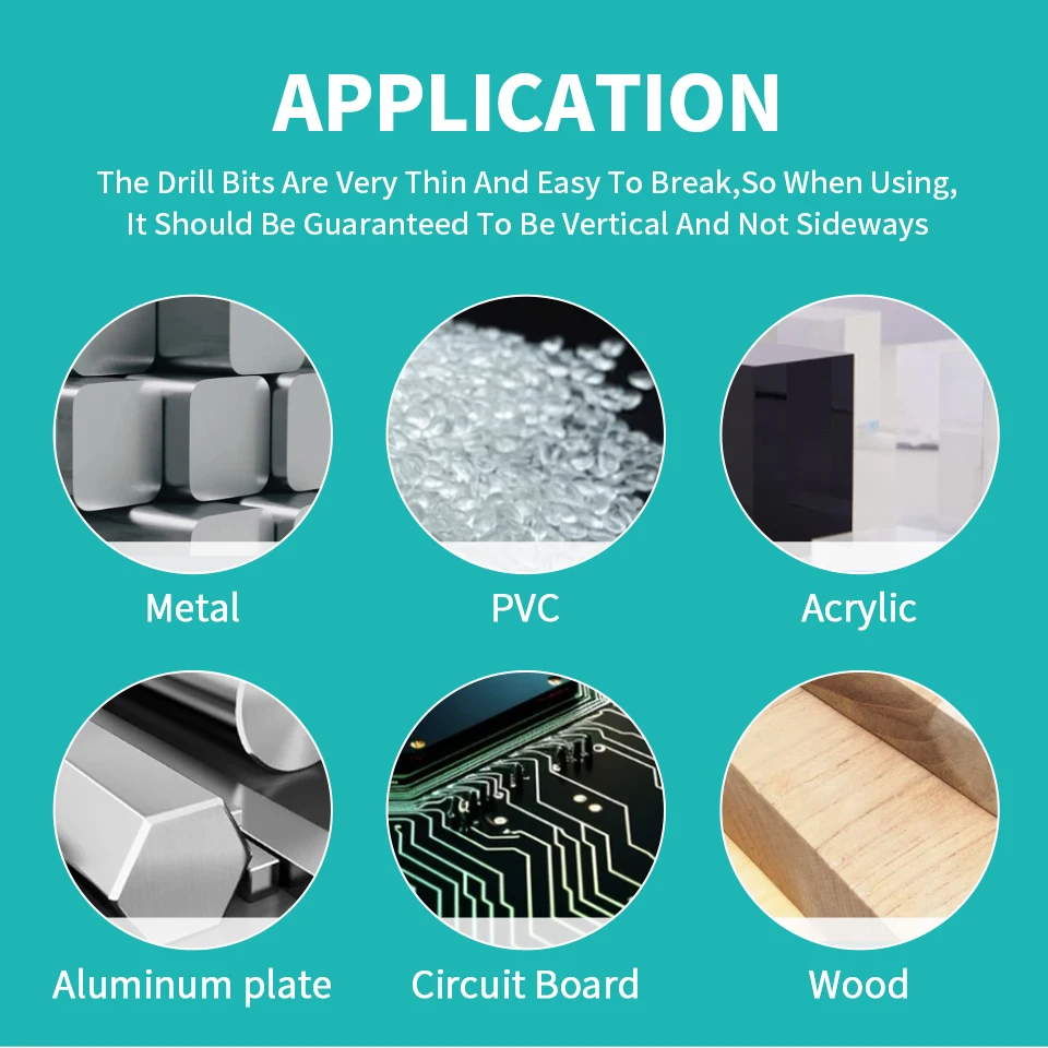 10pcs 0.1-1.0mm PCB Drill Bit Micro Tungsten Steel Bits For Printed Circuit Board Mini CNC Carbide Drills Set 1/8" Fixed Shank