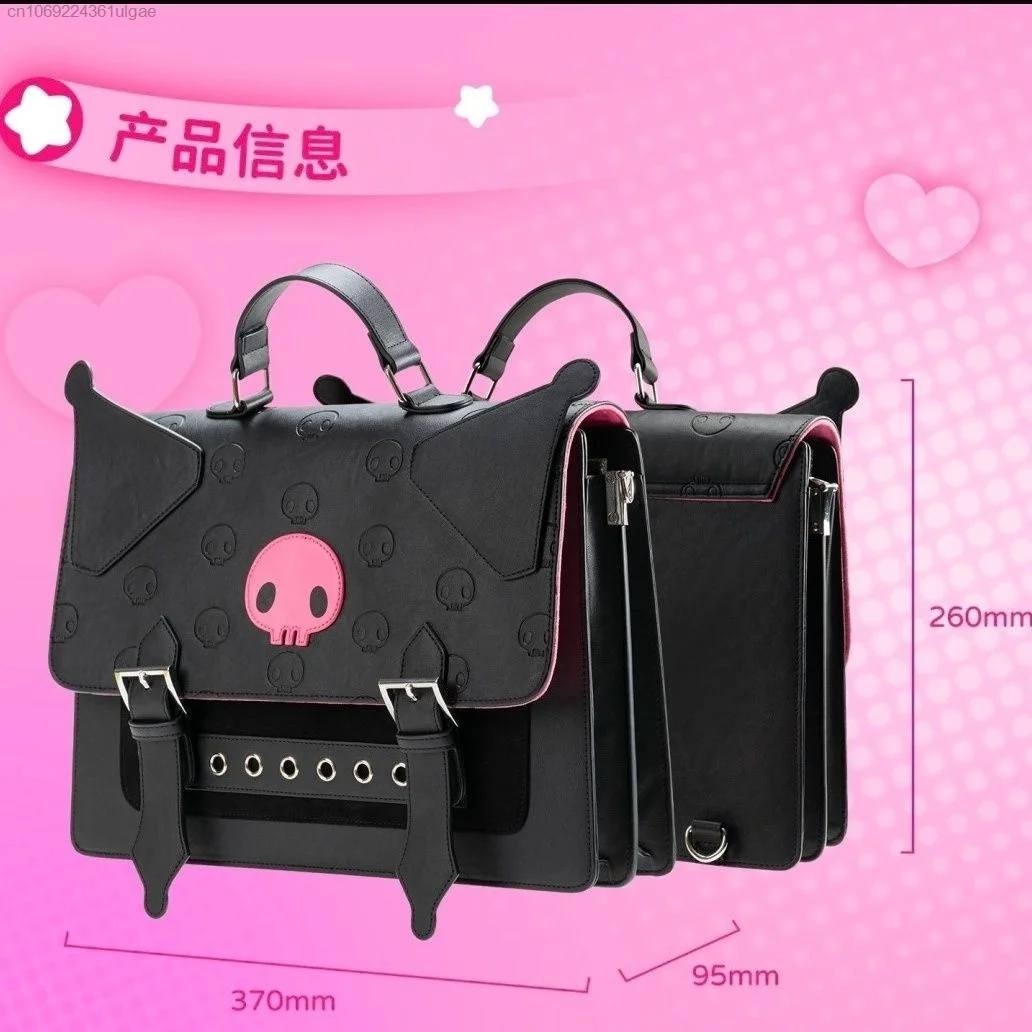 Bolsa tiracolo Sanrio feminina de grande capacidade, bolsa de ombro em estilo japonês, estilo academia Kuromi, Y2k JK, tendência, nova