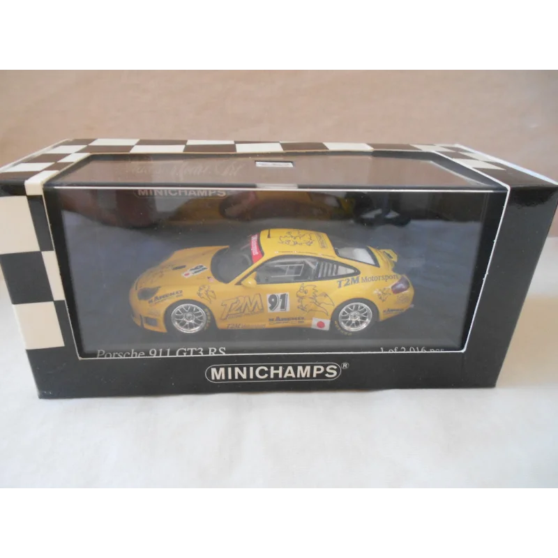 โมเดลรถ Porsche 911GT3 RS 2006 Le Mans 91 อัลลอยด์ ขนาด 1:43 ของสะสม ของเล่น ของที่ระลึก ของตกแต่ง