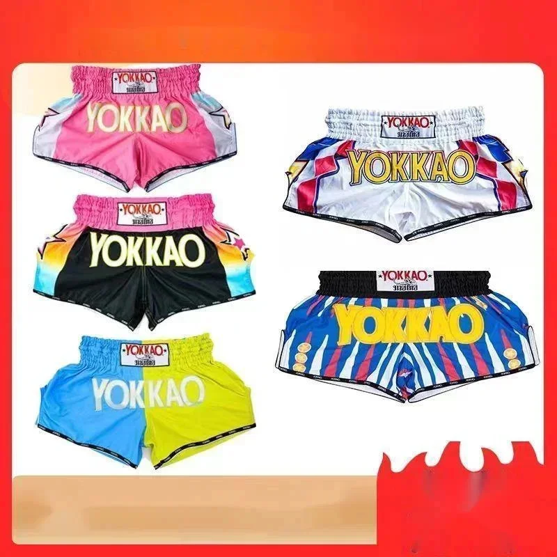 2024 New Yok Muay Thai Shorts Fighting Muay Thai Suit Unisex Beach Pants Children\'s Combat Training Suit