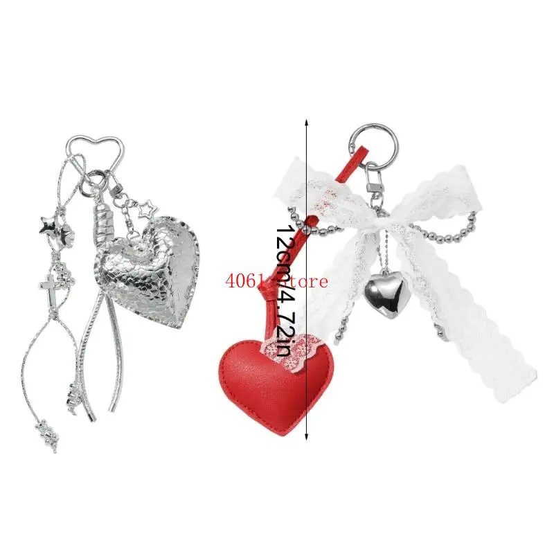 حبل مضفر حقيبة سلسلة المفاتيح سحر حقيبة يد معلقة حلية حقيبة الملحقات حقيبة الظهر قلادة سحر للنساء الفتيات الهدايا #6