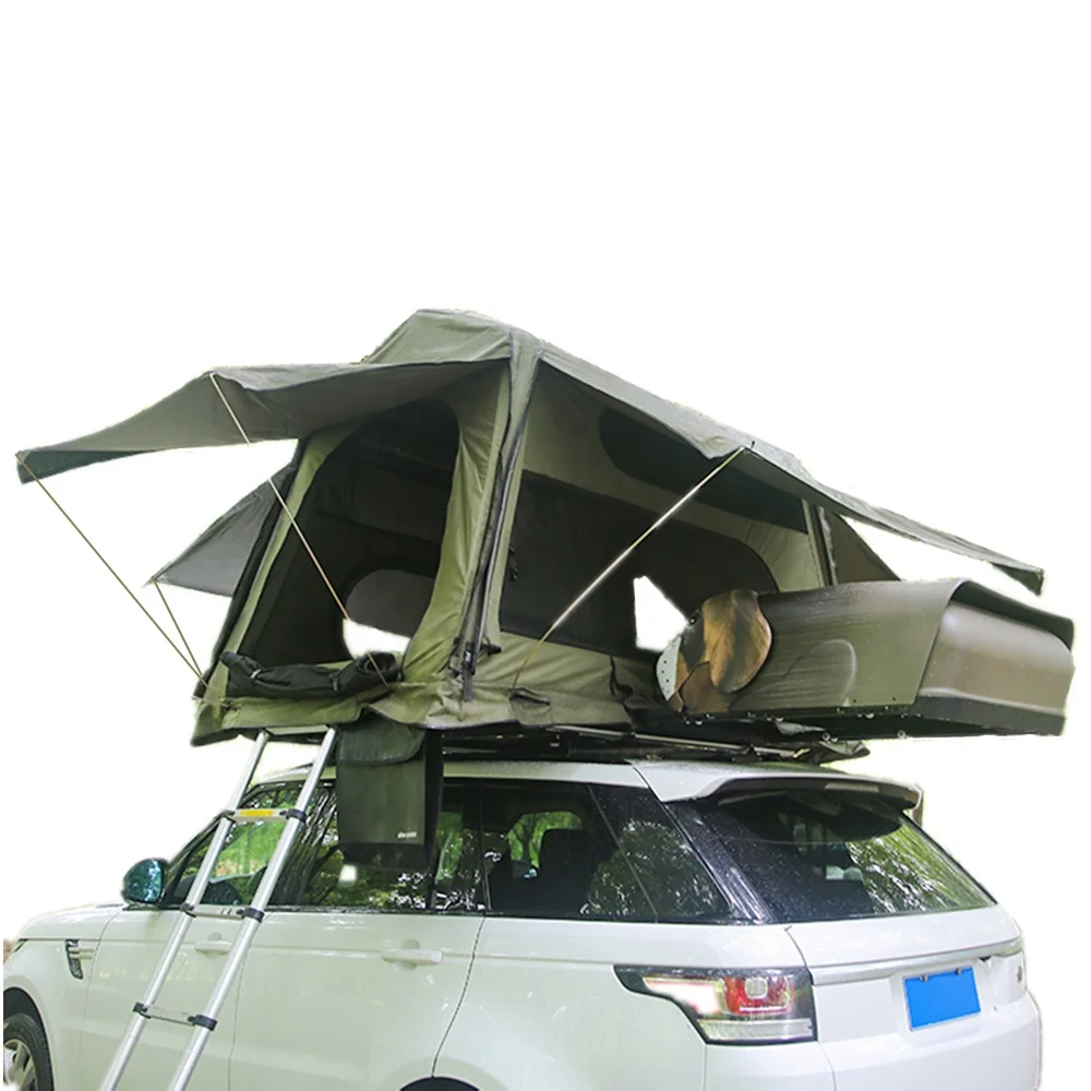 JWE-003 New style high quality luxury Travel inflatable car roof top tent ABS hard shell camping 2-4 person