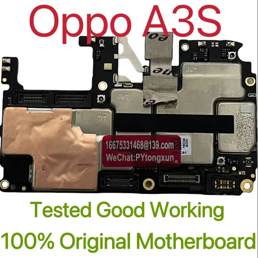 Global Version Original Unlocked Motherboard for Oppo A3S Tested Circuit Plate Main Logic Board for Oppo A3S