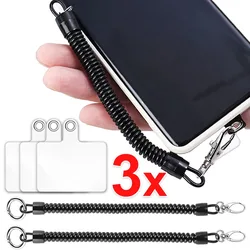 Telescopic Anti-theft Spring Lanyard Wrist Lanyard Gasket Phone Safety Tether For Mobile Phone Accessories Phone Lanyard Strap