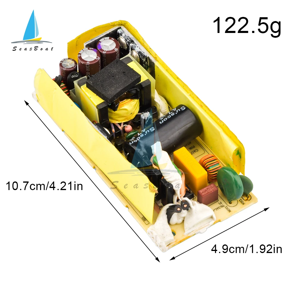 AC-DC 12V 5A Modulo di Alimentazione Switching Circuito Nudo 100-240V a 12V Regolatore di Tensione della Scheda per Sostituire/Riparazione