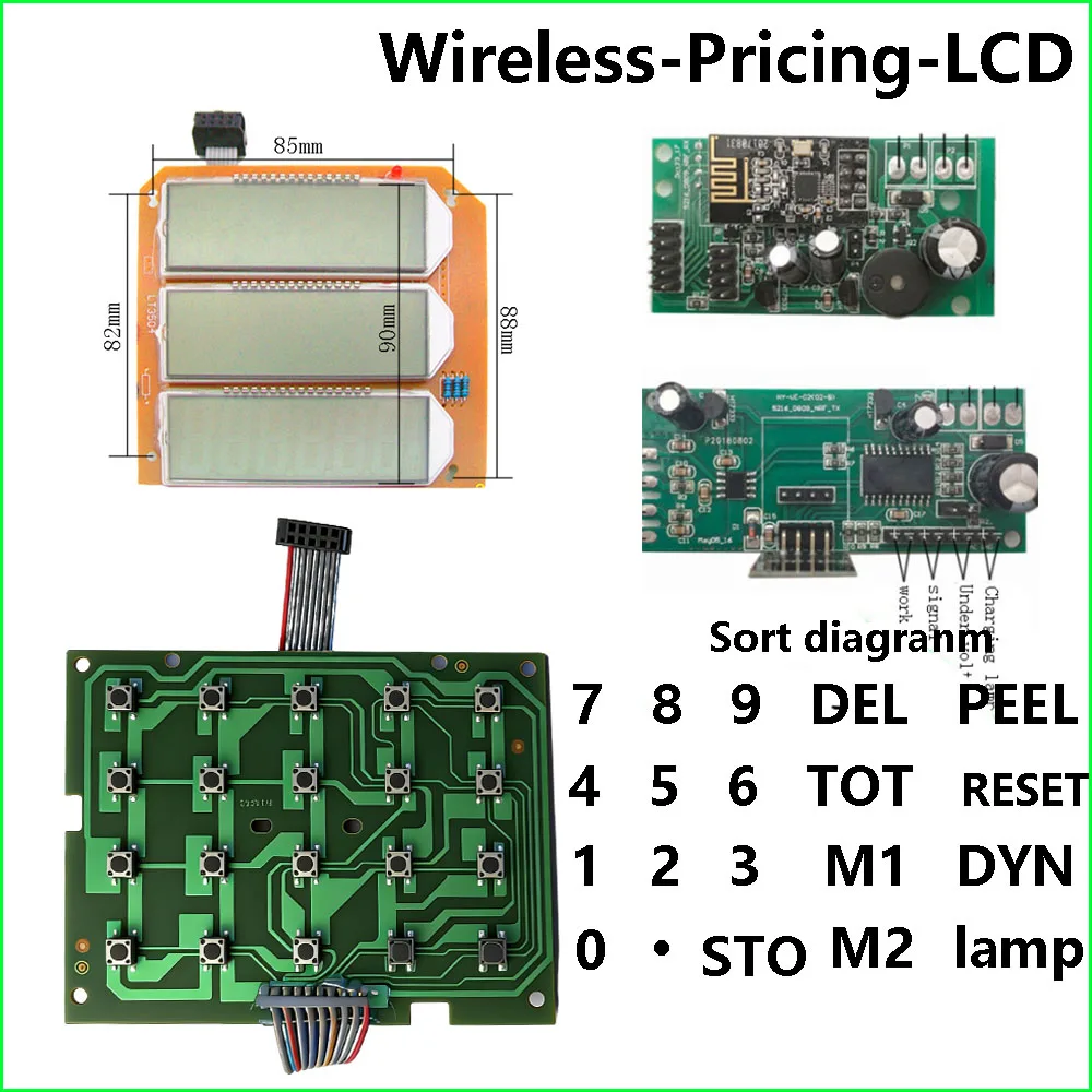 Home-made electronic scale accessories motherboard circuit board led LCD black-and-red display DIY