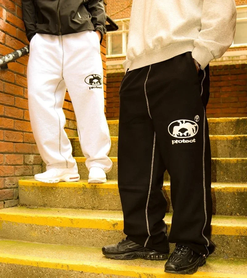 

PROTECT Streetwear Sweatpants Men Women Y2K Harajuku Embroidery Baggy Casual Pants Hip Hop Jogging Pants Cotton Sport Trousers