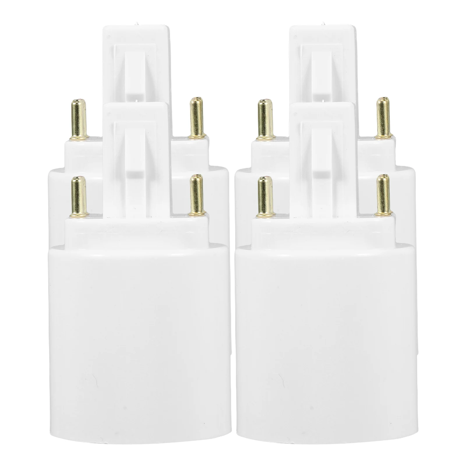 

4pcs G24q to E27 Lampholder Converter Plastic LED Adapter Socket Plug Compatible Home Office Heat Resistant Fireproof Bulb