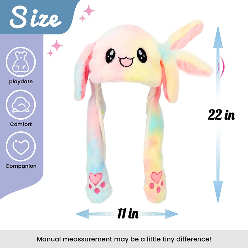 Oor Moving Bunny Hoed Leuke Kostuum Cosplay Partij Grappige Cartoon Game Hoed Pluche Springen Up Oor Bewegen Hoed Novelty Cap voor Kinderen Volwassen