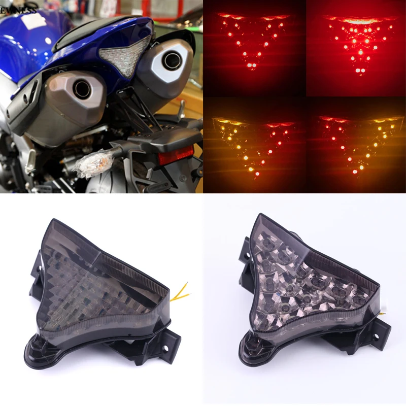 LED Tail Light Turn signal For YAMAHA YZFR1 YZF R1 YZF-R1 2009-2014 10 11 12 13 Motorcycle Accessories Integrated Blinker Lamp