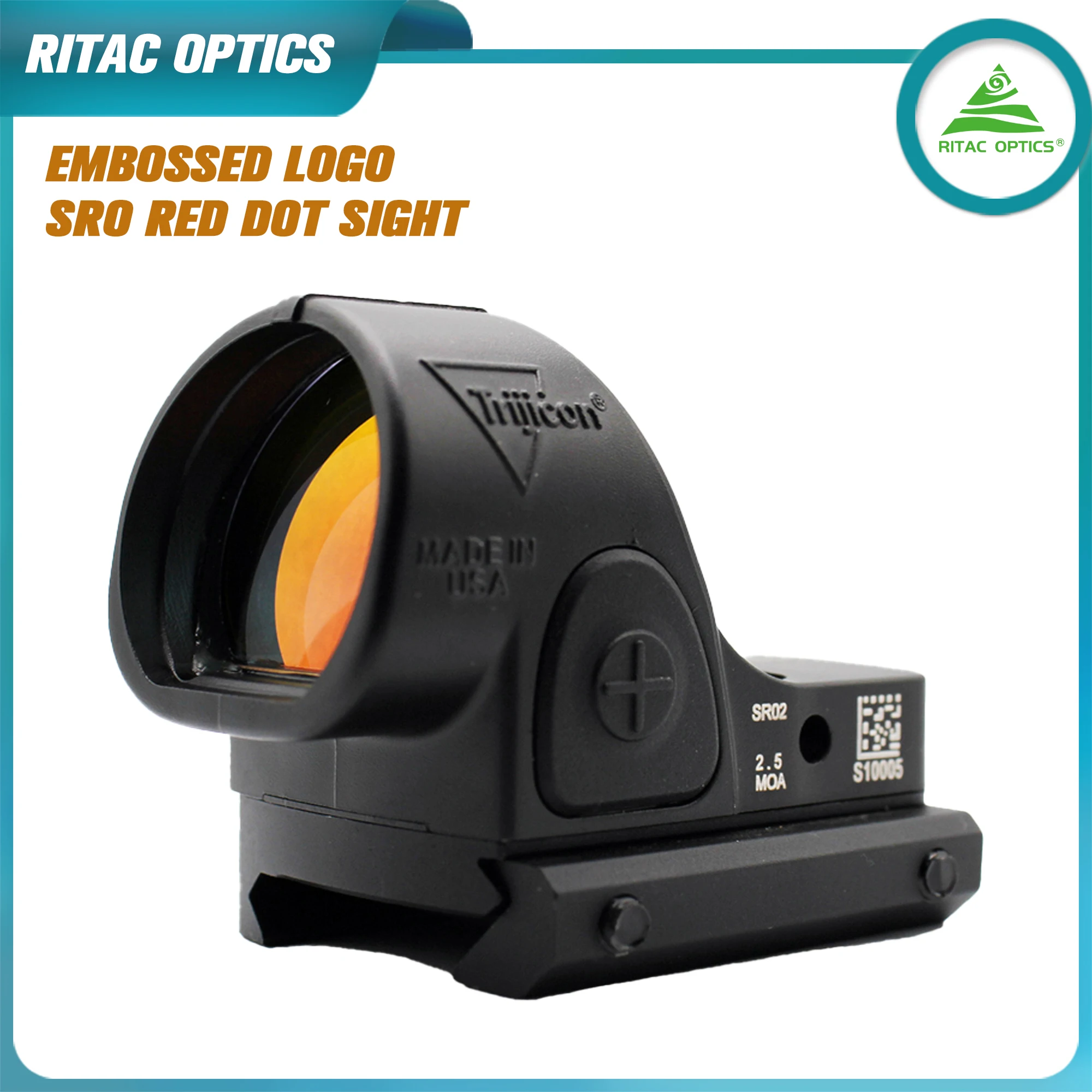 

SRO Red Dot Sight Тактический пистолет с отражением Мини-пистолет Составной прицел Red Dot с тиснением 3D логотипа mental Reflection Голограмма