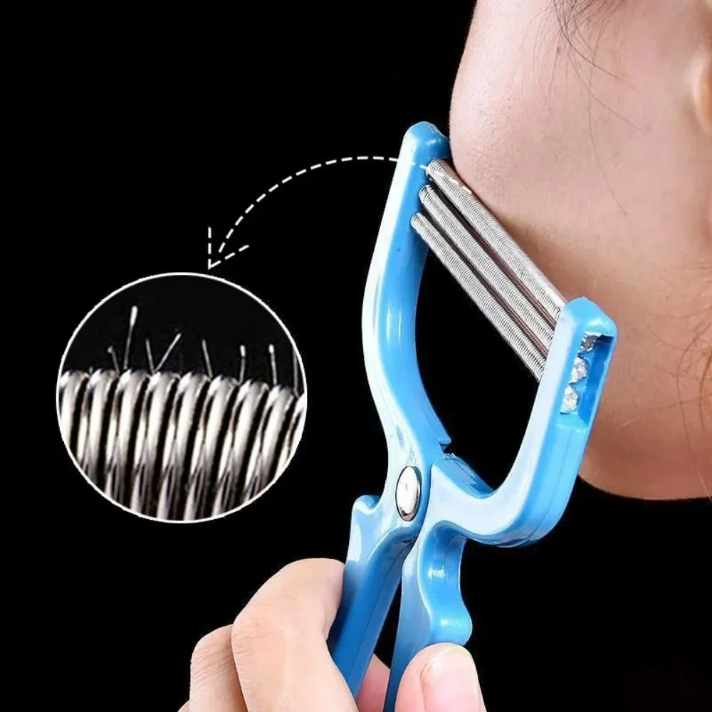 Handheld Facial Hair Epilator Safe Spring Roller Women Facial Hair Removal Epilator Face Care Massager Beauty Epilator Tool