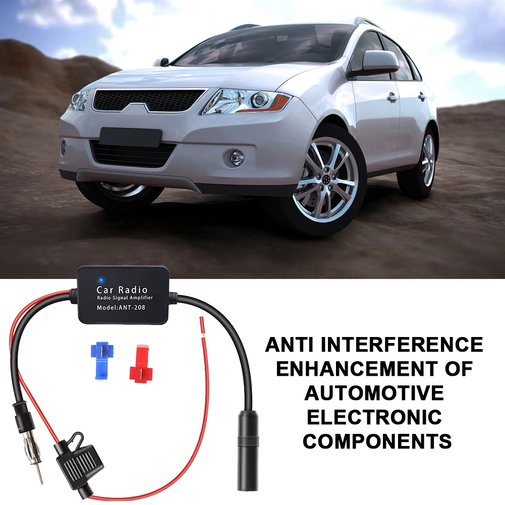 

12V Car Antenna Booster Car Radio Antenna Amplifier Car FM AM Radio Signal Amplifier for ANT208 Auto Electronic Accessories