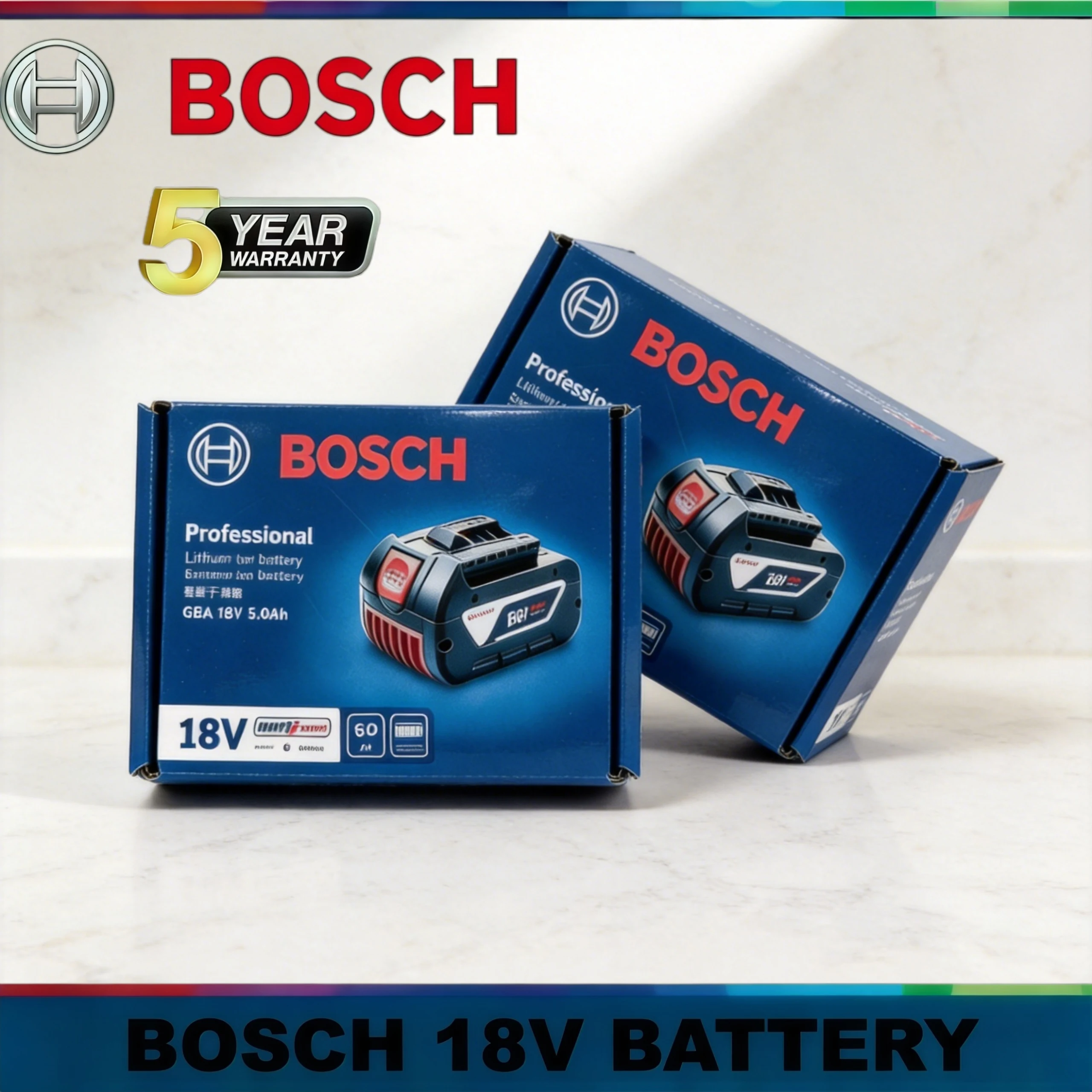 New 18V 12.0AH Professional Lithium Battery for Bosch BAT609 BAT609G BAT618 BAT618G Electric Tool Rechargeable Battery