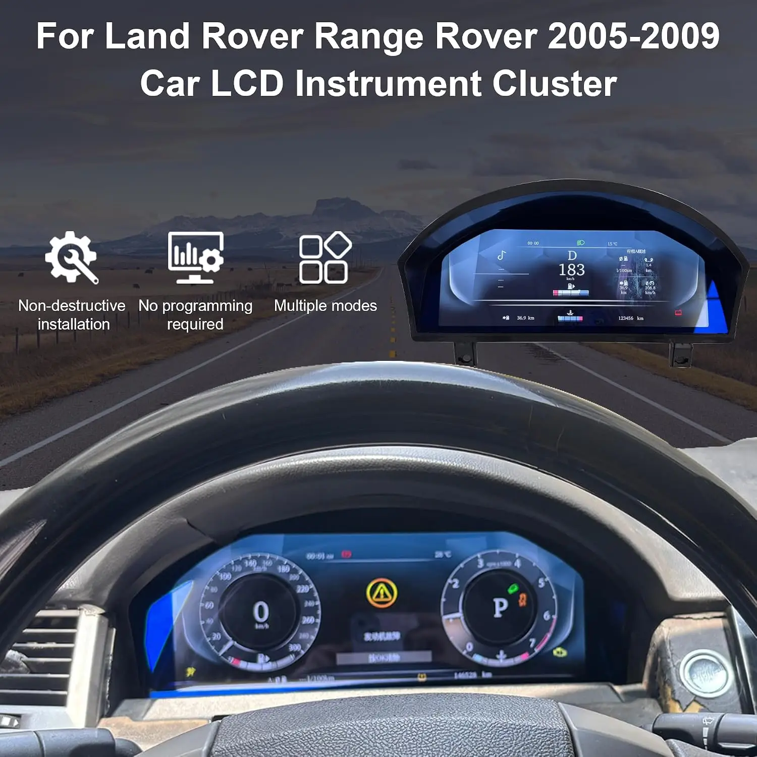 Digital Cluster for Discovery 3 LR3 L319 2005-2009 12.3