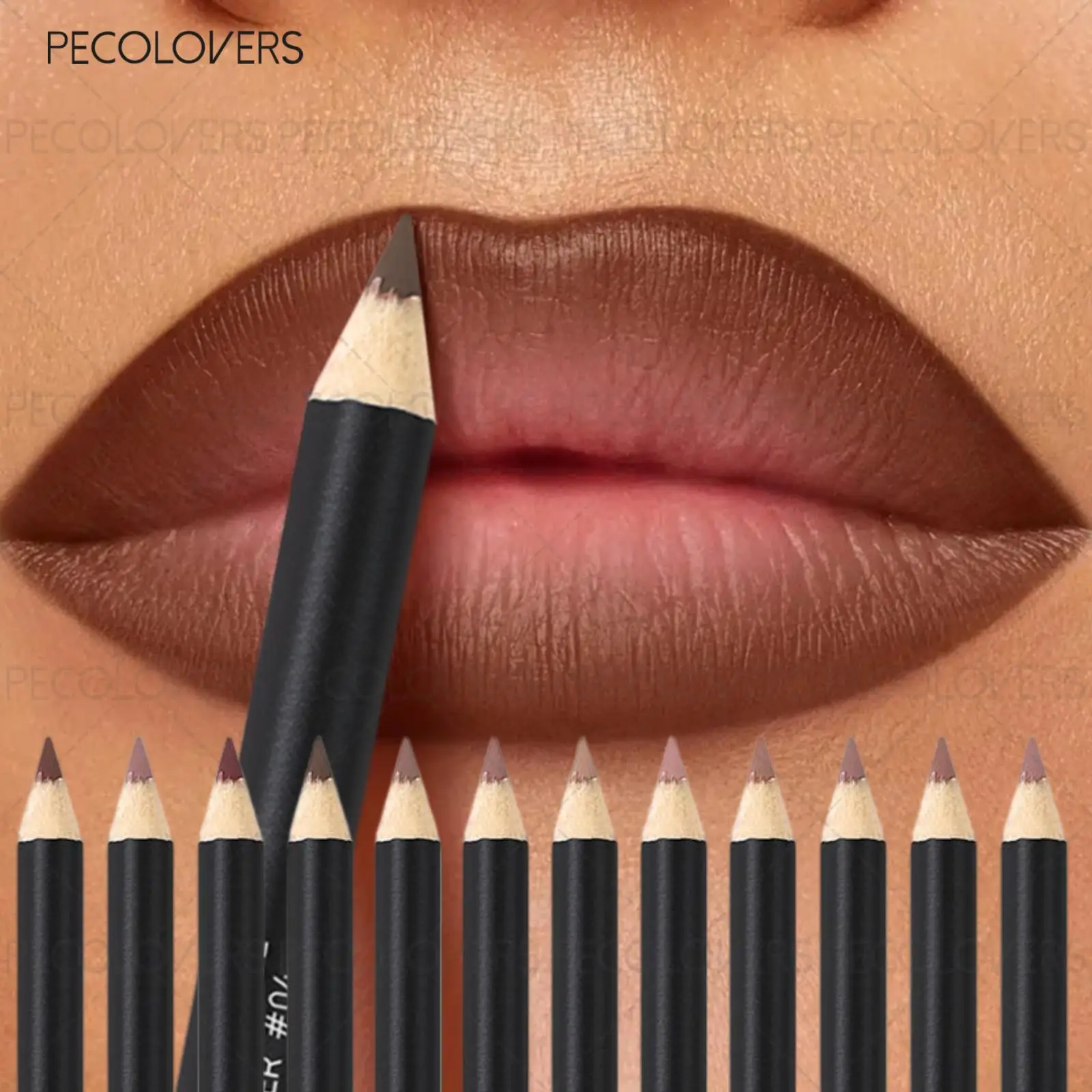 1PC Lipliner Lipstick, Plump and Charming Lips, Nude Brown, Multi-color Choice, with A Variety of Makeup, Lip Cosmetics