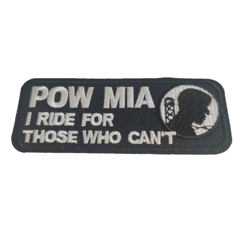 BLACK POW MIA I RIDE BADGE Heat Labels On Clothes Thermal Patches For Clothing Patches Patches For Clothing Iron On Patches Cyan